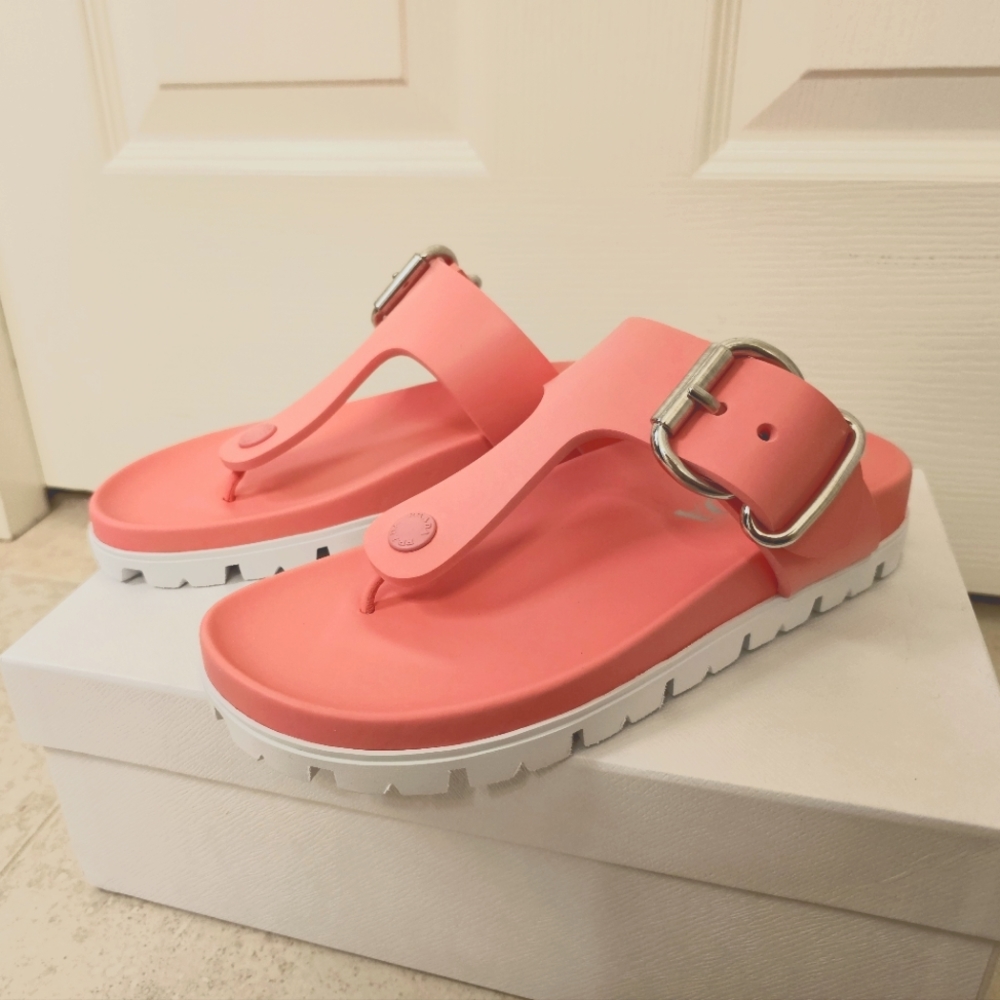 Prada Buckle Thong Sandals- Begonia- Size 37